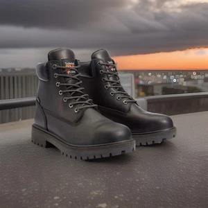 Timberland Pro Herren 6" schwarz Stahlkappe wasserdicht isoliert Stiefel/Größe 8-weit - Bild 1 von 8
