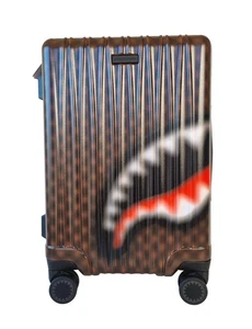 SPRAYGROUND travel trolley suitcase blur 910CL238NSZ brown black - Picture 1 of 9