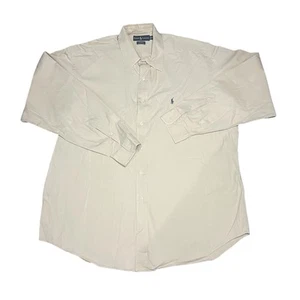 POLO RALPH LAUREN BUTTON CHINO SHIRT -XL- KHAKI SAND Cotton BLAKE - Picture 1 of 3