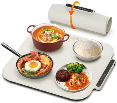 Bandeja calculadora eléctrica enrollable de silicona con 3 niveles y apagado Foto 1 de 4