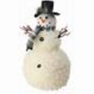 Christmas Decor Country Check Snowman Figure by Regency