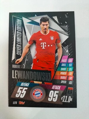 Robert Lewandowski Silver Limited Edition TOPPS Champions League 2020 / 2021 - Photo 1/2