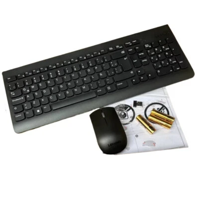 Original Lenovo Ultra-thin 2.4G Wireless Keyboard & Mouse KBRFBU71 - Spanish - Image 1 of 4