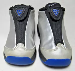 RARE 2004 Toddler Nike Little Hoop Vince Carter Zip Up Silver Shox Shoes 7C Vtg - Picture 1 of 10