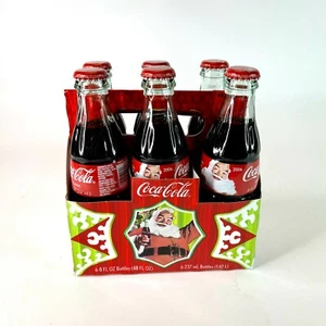 Coca-Cola Christmas 2006 75th Edition - Full Coke 6-Pack 8 Oz. Bottles Santa - Picture 1 of 11