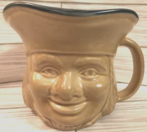 Vintage Pfaltzgraff Folk Art Colonial Toby Head Mug Rare being Tan w/Blue Trim - Picture 1 of 13