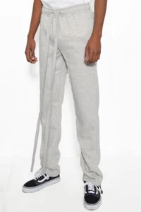 Unisex Solid Track Pants Zipper Ankle and Cotton Lounge Loungewear Sweatpants - Picture 1 of 117