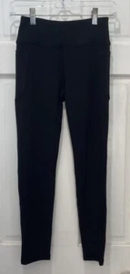 Aenlley Black Yoga Active 2 Pocket Leggings Girls Size Large (24x25) - Picture 1 of 5