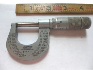 Vintage 1965 Lufkin CT1611 Präzisionswerkzeug verchromt 0-1" Maschinist Mikrometer - Bild 1 von 8