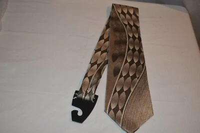 Pierre Cardin Silver and Gray Geometric Print 100% Silk Tie - Image 1 of 4