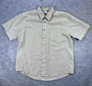 Camisa de Colección Knightsbridge Hombres XL Bolsillo con Botones Manga Corta Beige A Cuadros - Imagen 1 de 7