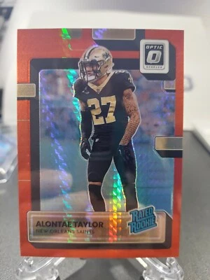Alontae Taylor 2022 Donruss Optic Rated Rookie Fanatics Red Hyper Prizm RC #300 - Image 1 of 2