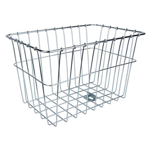 Wald Bicycle Rear Mount Rack Top Basket #585 Grocery Bag Size Polished Silver