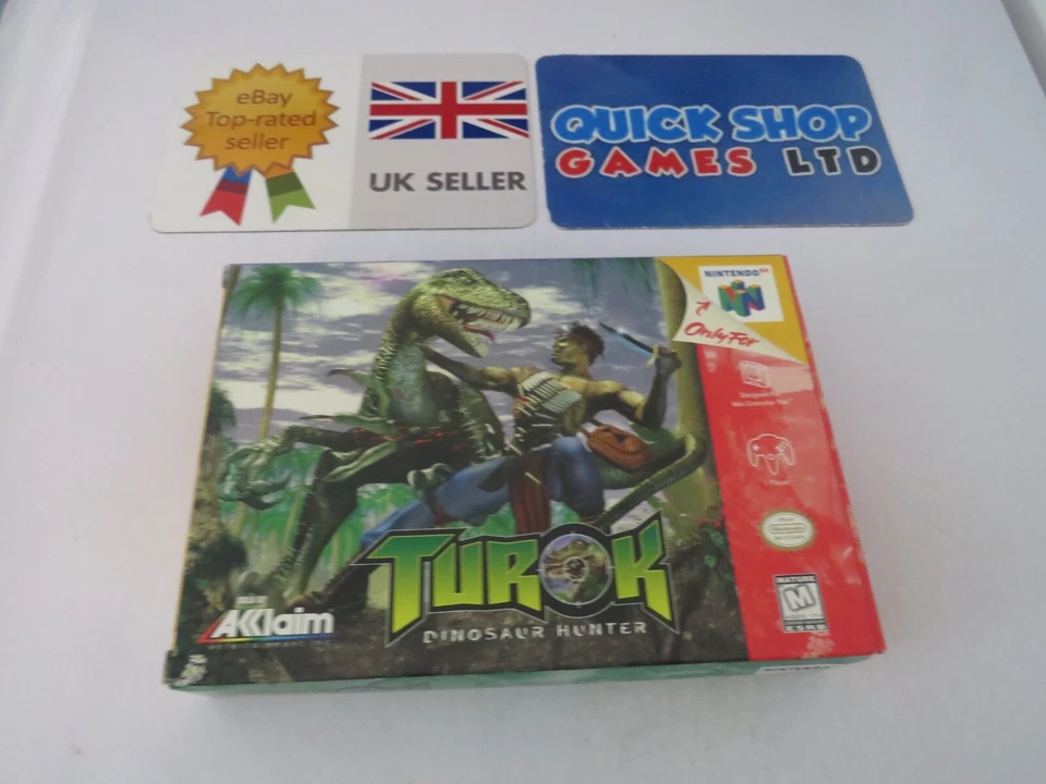 N64 Turok Dinosaur Hunter - NTSC USA - Boxed Complete - Image 1 of 4