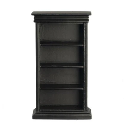 Bambole Casa Nero di Legno Display Mensola Libreria Miniatura Studio Mobili 1: - Immagine 1 di 4