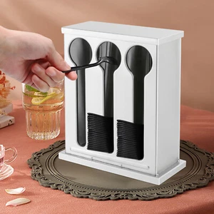 Dispenser Utensili, Organizzatore Posate 3 Scomparti Acciaio Inox, Forchette Cucchiai - Foto 1 di 13