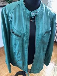 Damen Lederjacke Bikerstyl Gr. 46 - Bild 1 von 4