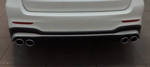Mercedes OEM Exhaust Round Tips Silver W253 GLC 43 AMG C205 A205 C New - Picture 1 of 1
