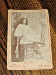 1894 Fanny Ward Newsboy Tobacco Victorian Cabinet Card #546 New York BJ Falk - Bild 1 von 5