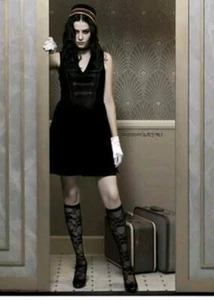 American Horror Story Bell Hop Dress SZ 3XL 2016 Midnight Hour Black Velvet - Picture 1 of 13