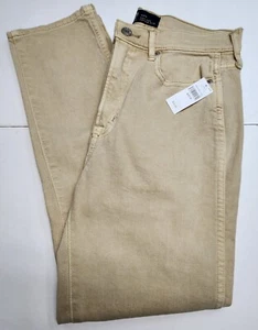 Womens Gap High Rise Vintage Slim Straight Leg Khaki Tan Denim Jeans 4 27R NWT - Picture 1 of 12