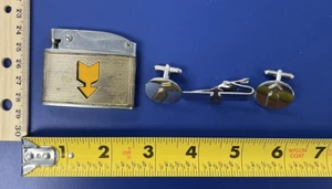 VINTAGE ROLEX LIGHTER CUFF LINKS AND TIE PIN - Picture 1 of 3