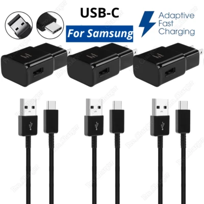 For Samsung Galaxy Android Adapter Fast Charger Type C With Phone Charging Cable - Image 1 of 4