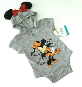 Halloween Baby 62/68 Strampler Spieler Einteiler USA Disney Minnie Maus grau neu - Bild 1 von 2