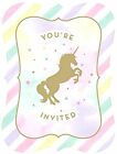Creative Converting Unicorn Sparkle Invitations Party Supplies, M4" X 6"