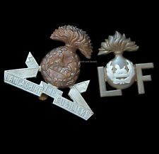Lancashire Fusiliers Cap Badge & Shoulder Title-Defective