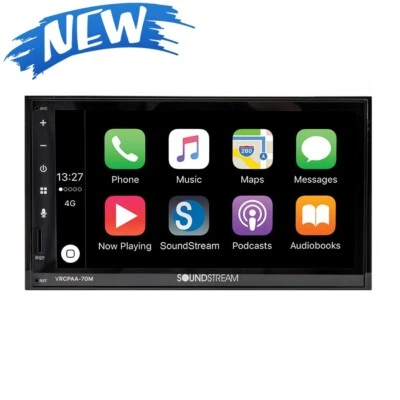 Soundstream VRCPAA-70M 7" 2-DIN Mechless Head Unit w/Bluetooth CarPlay & Android - Image 1 of 4