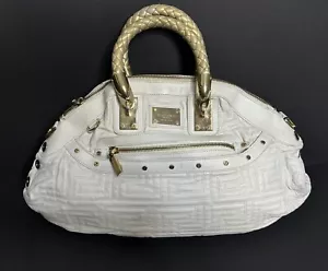 Vintage Gianni Versace Couture Quilted Bag Satchel Handbag White - Picture 1 of 16