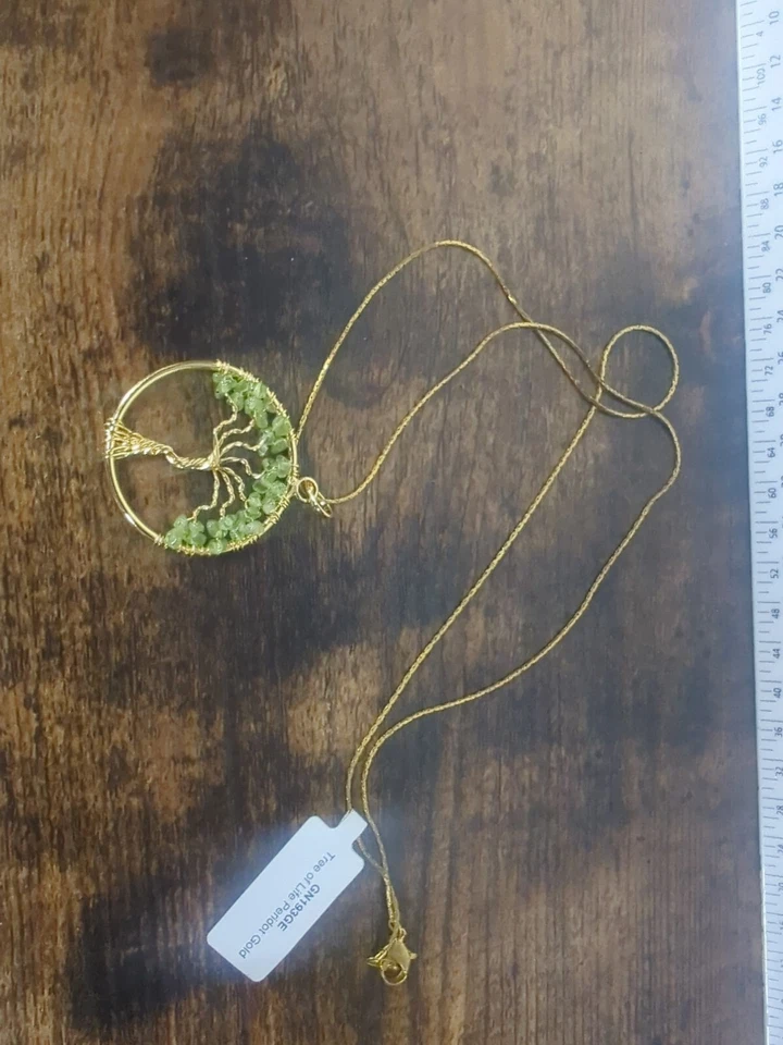 Collar Árbol de la Vida Peridoto Oro Foto 1 de 4