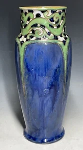 SELTENE 9-7/8" antike Royal Doulton Art Deco Bessie Newberry Steinzeug Vase - Bild 1 von 22