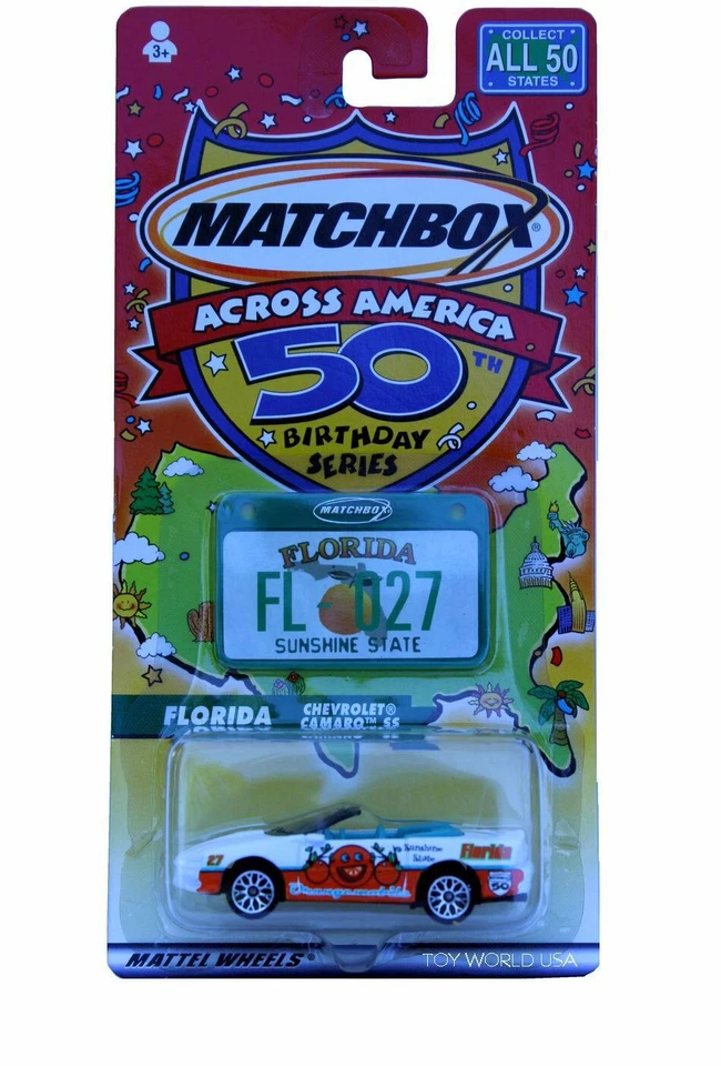 2002 Matchbox Across America 50th Birthday Florida Chevrolet Camaro