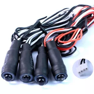 Yeah Racing LK-0026WT/RD Angeleye White/Red Fr/Rr LED Light Cable 2 sets YR Plug - Picture 1 of 2