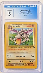 🔥👀1999 Pokémon Aerodactyl Fossil Holo Unlimited 1st Edition #1/62 CGC 5 🔥👀 - Picture 1 of 3