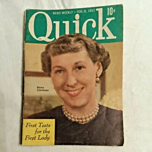 Quick News Weekly Feb 9 1953 Mamie Eisenhower NoDoz Ad German Military Families - Picture 1 of 6