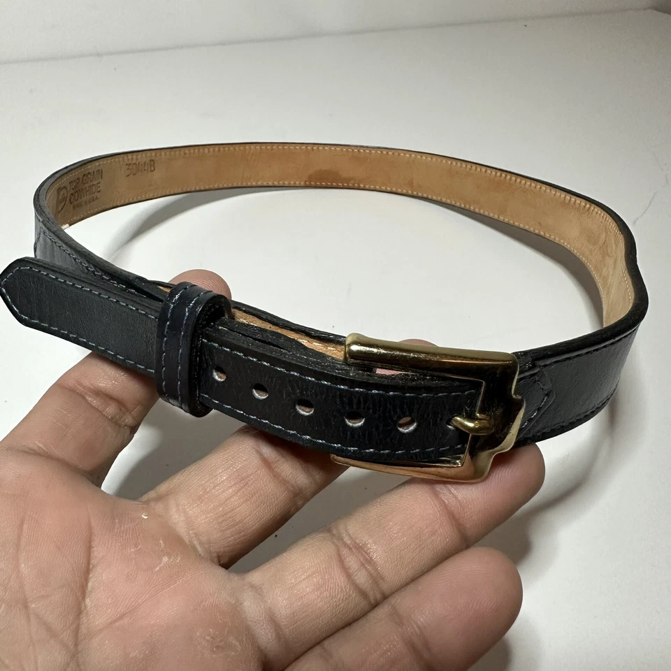 Justin Women Size 28 Navy Blue Top Grain Cowhide Leather Belt Western USA 3044B - Image 1 of 4