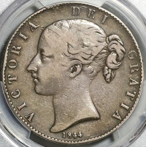 1844 PCGS VF 20 Victoria Crown Great Britain Silver Coin 94K minted (20053101C) Cover