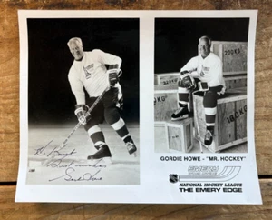 Vintage Original Autographed Gordie Howe NHL Emery Ledge Photograph 8 x 10 - Picture 1 of 1