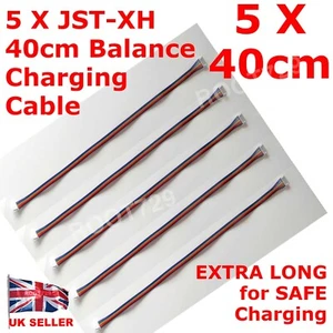 5 x JST-XH extra langes Akku Ladegerät Balance Blei Kabel Sonderlänge 40 cm - Bild 1 von 2
