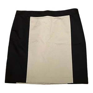 Falda lápiz elástica ANN TAYLOR talla 16 colorblock caqui tostado negra para mujer - Imagen 1 de 5