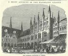 Antique Print 1841 The Hanseatic Bath-House At Lubeck Pub The Saturday Magazine