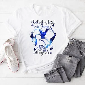 My Heart Was Not In Loving Memory Missing Son In Heaven Women Men T Shirt - Picture 1 of 23