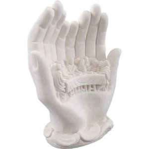 14cm Alabaster Figur Jesus - das letzte Abendmahl in Gottes Händen - Bild 1 von 1