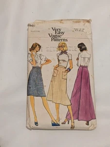 Vintage Sewing Pattern Vogue 8941   - Skirt 1974  cut Medium - Picture 1 of 2