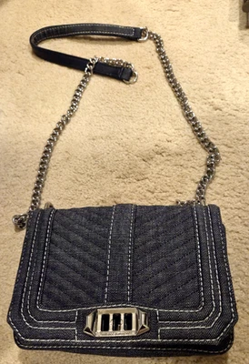 Cartera bandolera acolchada de mezclilla Rebecca Minkoff Foto 1 de 4