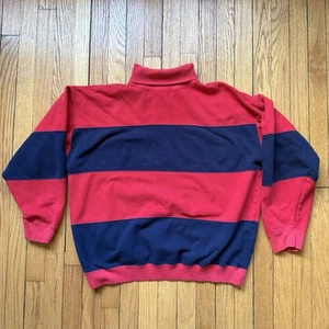 Vintage Gap Sweater Mens M Turtleneck Striped Color Block 90s Hip Hop Pullover - Picture 1 of 9