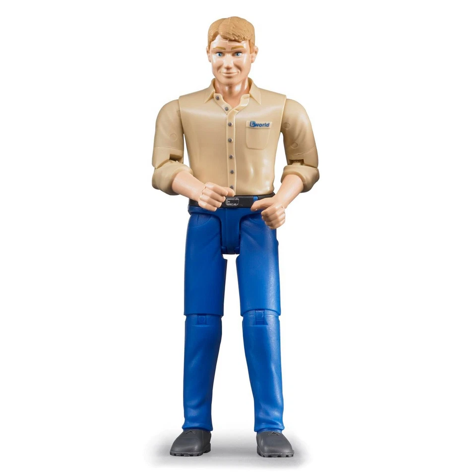 BRUDER Mann mit hellem Hauttyp und blauer Hose Puppe (60006)